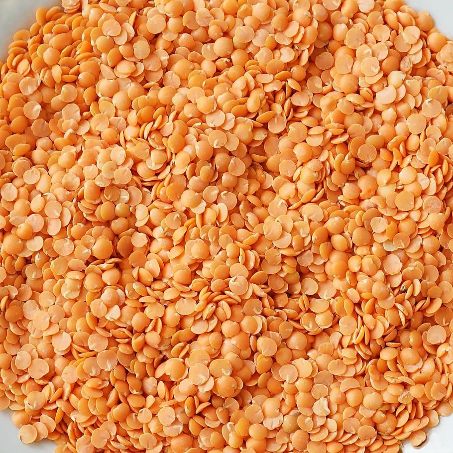 Red lentils prepared for wholesale food commodity trade